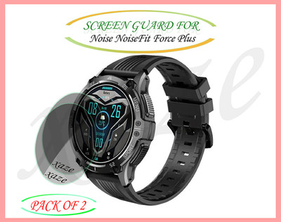 XAZE Screen Guard for Noise NoiseFit Force Plus Smartwatch(Pack of 2)