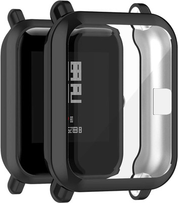 KAZUKI Screen Guard for Amazfit Bip/Bip U/Bip Lite Bumper Case (Black)(Pack of 1)