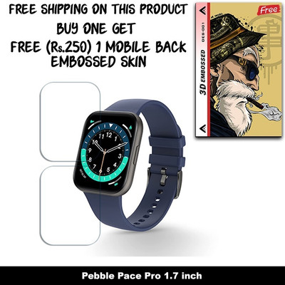 ARBAN Screen Guard for Pebble Pace Pro 1.7 inch SCREEN GUARD WITH FREE 250 RUPEES 1 3D EMBOSSED SKIN FOR MOBILE BACK W2S001(Pack of 2)