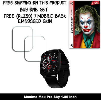 SOMTONE Screen Guard for Maxima Max Pro Sky 1.85 inch WITH FREE 250 RUPEES 1 3D EMBOSSED SKIN FOR MOBILE BACK W2S026(Pack of 2)