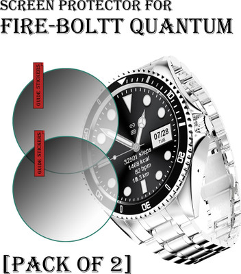 EJZATEX Edge To Edge Screen Guard for FIRE BOLTT QUANTUM SMARTWATCH(Pack of 2)