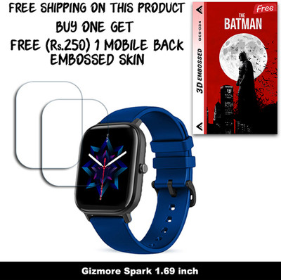 ARBAN Screen Guard for Gizmore Spark 1.69 inch WITH FREE 250 RUPEES 1 3D EMBOSSED SKIN FOR MOBILE BACK W2S034(Pack of 2)