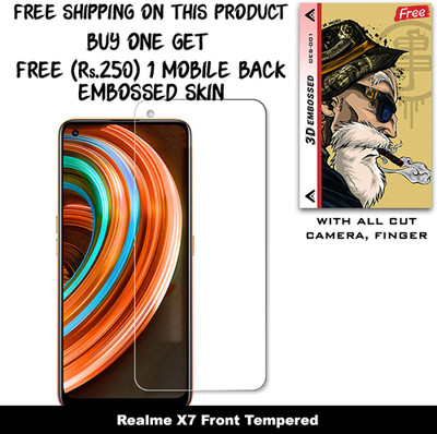 ARBAN Screen Guard for Realme X7 And Free 1 Mobile Back Embossed Skin With Cut FS001(Pack of 1)