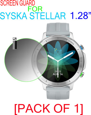 ejzatex Screen Guard for syska stellar 1.28 Smartwatch(Pack of 1)