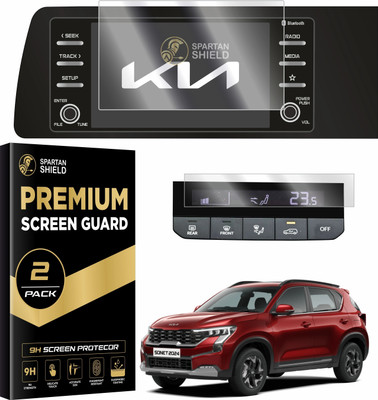 spartan shield Screen Guard for NEW KIA SONET 2024 FACELIFT 8 INCH INFOTAINMENT | HTK HTK PLUS HTX TOUCHSCREEN Display Protector | 9H Car Music System Accessory [Not Tempered Glass](Pack of 1)