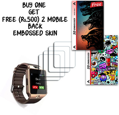 SOMTONE Screen Guard for Mobile 4G watch for OP.PO & VI.VO 40mm WITH FREE 500 RUPEES 2 3D EMBOSSED SKIN FOR MOBILE BACK S061(Pack of 4)