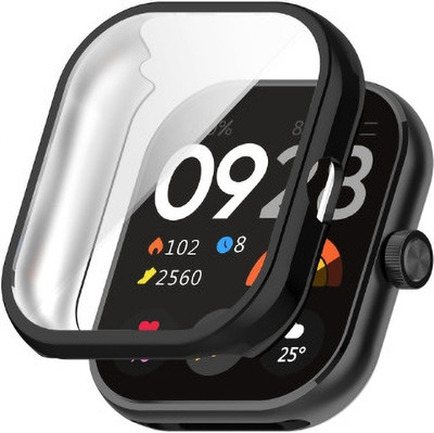 KAZUKI Screen Guard for Redmi Watch 4 TPU Electroplated Watch Protective Case (Black)(Pack of 1)