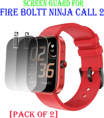 EJZATI Screen Guard for FIRE BOLTT NINJA CALL 2 SMARTWATCH(Pack of 2)