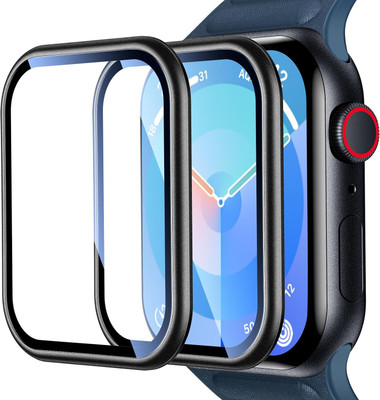 SwapME Screen Guard for Apple Watch Series 9/8/7 41mm Tempered glass Screen Protector, 3D Full-Coverage] [Anti-Scratch] [Not Bubble] [Touch Sensitive] for iWatch 41mm-Black(Pack of 2)