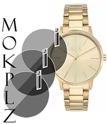 MOKPLZ Screen Guard for ARMANI EXCHANGE CAYDE AX2707 ANALOG GOLD(Pack of 3)
