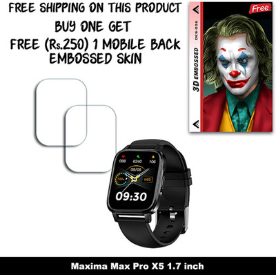 SOMTONE Screen Guard for Maxima Max Pro X5 1.7 inch WITH FREE 250 RUPEES 1 3D EMBOSSED SKIN FOR MOBILE BACK W2S026(Pack of 2)
