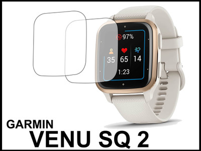 TWUAOP Screen Guard for GARMIN VENU SQ 2(Pack of 2)