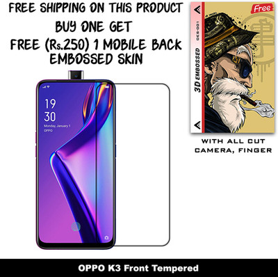 ARBAN Screen Guard for OPPO K3 And Free 1 Mobile Back Embossed Skin With Cut FS001(Pack of 1)