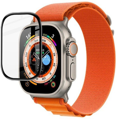 CallSmith Edge To Edge Tempered Glass for Apple Watch Ultra 49mm HD Ultra-thin Screen Protector Anti-Abrasion Smooth Touch PMMA Watch Screen Film(Pack of 1)