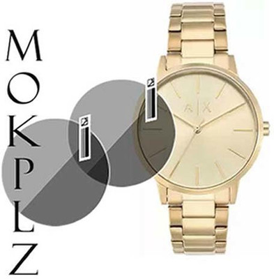 MOKPLZ Screen Guard for ARMANI EXCHANGE CAYDE AX2707 ANALOG GOLD(Pack of 2)