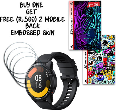 ARBAN Screen Guard for Xiaomi Watch S1 Active 1.43 inch WITH FREE 500 RUPEES 2 3D EMBOSSED SKIN FOR MOBILE BACK S002(Pack of 4)