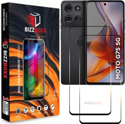 BizzBoxx Screen Guard for Motorola G75 5G, Moto G75, Moto G75, Moto G 75, Precise Curved Edges, Scratch Guard, temper glass guard, screen guard, temper glass(Pack of 2)