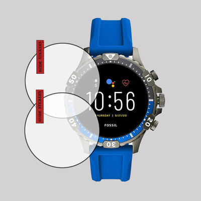 ejzatex Screen Guard for FOSSIL GARRETT HR SMARTWATCH, SCREEN TEMPERED(Pack of 2)