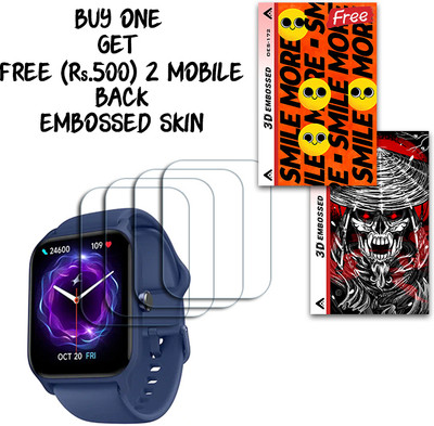 SOMTONE Screen Guard for FASTRACK REFLEX NITRO LARGE 1.8 inch WITH FREE 500 RUPEES 2 3D EMBOSSED SKIN FOR MOBILE BACK S172(Pack of 4)