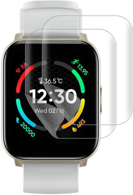 CUBES Screen Guard for Realme Techlife Watch SZ100 | 43 mm | Soft and Flexible | Touch Sensitive | Unbreakable | Ultra Thin| Edge To Edge TPU Film ( Not Tempered Glass )(Pack of 2)