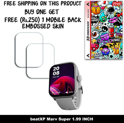 SOMTONE Screen Guard for beatXP Marv Super 1.99 INCH (FREE 250 RUPEES 1 3D EMBOSSED SKIN FOR MOBILE BACK W2S039)(Pack of 2)