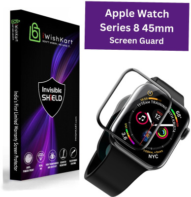 iWishKart Edge To Edge Tempered Glass for Apple Watch 8 45mm, iWatch 8 45 mm, 3D curved edges, Screen Guard Protector(Pack of 1)