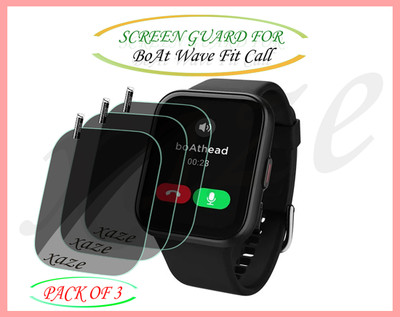 XAZE Screen Guard for boAt Wave Fit Call Smartwatch(Pack of 3)