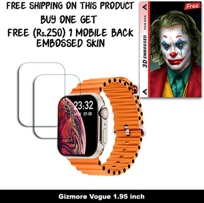 ARBAN Screen Guard for Gizmore Vogue 1.95 inch WITH FREE 250 RUPEES 1 3D EMBOSSED SKIN FOR MOBILE BACK W2S026(Pack of 2)