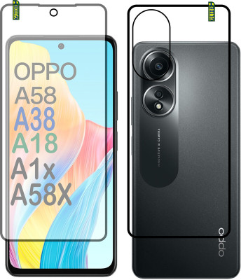 Zoku Protection Front and Back Tempered Glass for OPPO A58(Pack of 2)