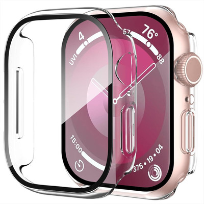 LNKART Screen Guard for Apple Watch Series 10 42mm,Case Built in Tempered Glass Screen Protector Compatible with Apple Watch Series 10 42mm, Hard PC Case Overall Protective Cover(Pack of 1)