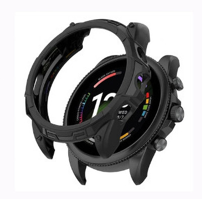 KAZUKI Screen Guard for Fossil Gen 6 42mm Well-protected Flexible TPU Hollow-out Watch Case Protective Cover (Black)(Pack of 1)