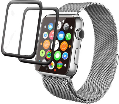 Maxboost Screen Guard for Apple Watch Series 7 / Watch Series 8 (41mm) Smart Watch Protector Flexible PMMA, 3D Curved Border Anti-Scratch Screen Guard Film(Pack of 2)