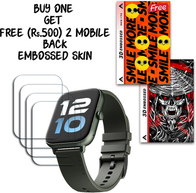SOMTONE Screen Guard for BOULT Ridge 1.8 INCH WITH FREE 500 RUPEES 2 3D EMBOSSED SKIN FOR MOBILE BACK S172(Pack of 4)