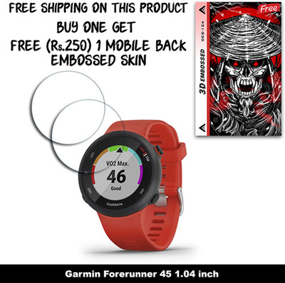 ARBAN Screen Guard for Garmin Forerunner 45 1.04 inch (FREE 250 RUPEES 1 3D EMBOSSED SKIN FOR MOBILE BACK W2S124)(Pack of 2)