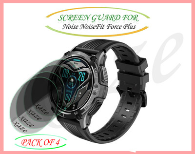 XAZE Screen Guard for Noise NoiseFit Force Plus Smartwatch(Pack of 4)