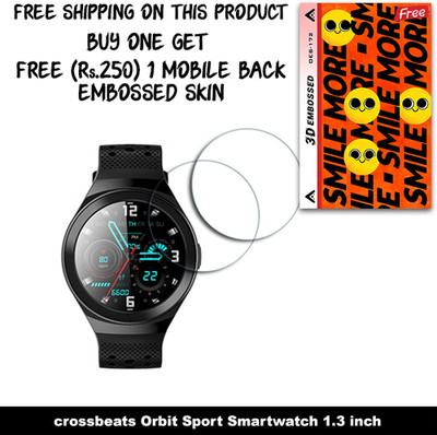 ARBAN Screen Guard for crossbeats Orbit Sport Smartwatch 1.3 inch (FREE 250 RUPEES 1 3D EMBOSSED SKIN FOR MOBILE BACK W2S172)(Pack of 2)