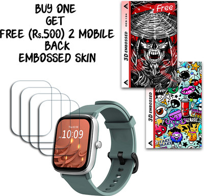 ARBAN Screen Guard for Amazfit GTS 2 Mini WITH FREE 500 RUPEES 2 3D EMBOSSED SKIN FOR MOBILE BACK S124(Pack of 4)