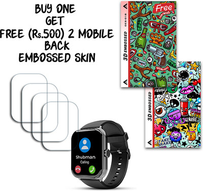 SOMTONE Screen Guard for beatXP Marv Super 2.0 INCH WITH FREE 500 RUPEES 2 3D EMBOSSED SKIN FOR MOBILE BACK S018(Pack of 4)