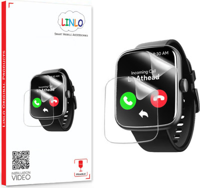 LINLO Screen Guard for Screen Protector for Boat Wave Lynk Voice with Edge to Edge Coverage and Easy Installation Kit, Pack of 1, Transparent(Pack of 2)