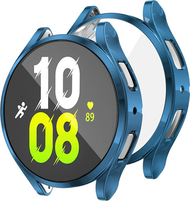 KAZUKI Screen Guard for 40mm Samsung Galaxy Watch 4 40mm Bumper Case (Metallic Blue)(Pack of 1)
