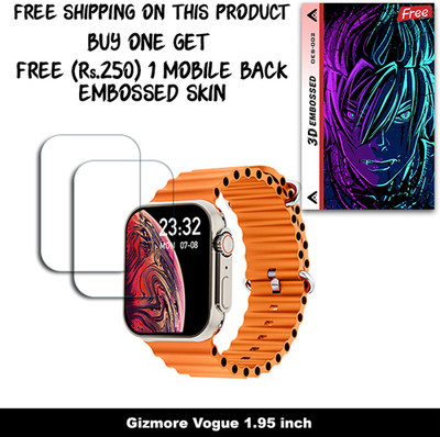 ARBAN Screen Guard for Gizmore Vogue 1.95 inch WITH FREE 250 RUPEES 1 3D EMBOSSED SKIN FOR MOBILE BACK W2S002(Pack of 2)