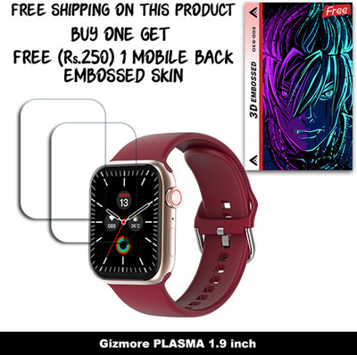 SOMTONE Screen Guard for Gizmore PLASMA 1.9 inch WITH FREE 250 RUPEES 1 3D EMBOSSED SKIN FOR MOBILE BACK W2S002(Pack of 2)