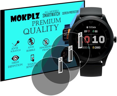 MOKPLZ Screen Guard for TITAN SMART SMARTWATCH(Pack of 3)