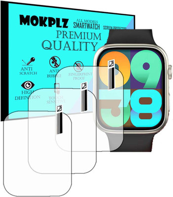 MOKPLZ Screen Guard for PEBBLE COSMOS HUES SMARTWATCH(Pack of 3)