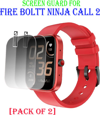 EJZATI Screen Guard for FIRE BOLTT NINJA CALL 2 SMARTWATCH(Pack of 2)