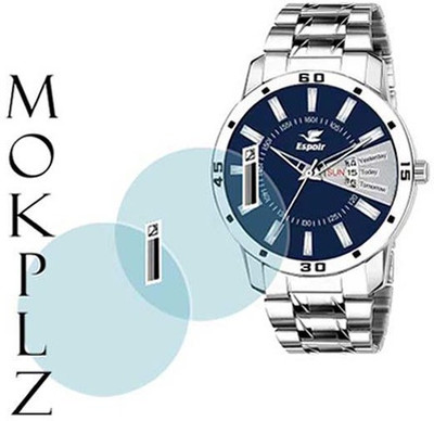 MOKPLZ Screen Guard for ESPOIR MENS ESP12457 ANALOG BLUE WATCH(Pack of 2)