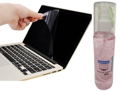 ANJO Screen Guard for 2 in 1 Combo 15.6 Inch Laptop Screen Protector & Cleaning Gel 100ml (Matte, Transparent).(Pack of 2)