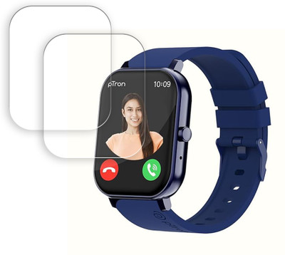 SOMTONE Screen Guard for pTron Pulsefit P461 1.85 inch Smartwatch Screen Protector | Anti-Scratch | Edge to Edge Full Coverage | 9H Hardness | Screen Guard for Smartwatch(Pack of 2)