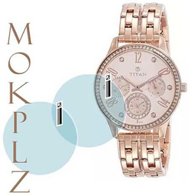 MOKPLZ Screen Guard for TITAN ANALOG ROSE GOLD DIAL WOMEN WATCH(Pack of 2)