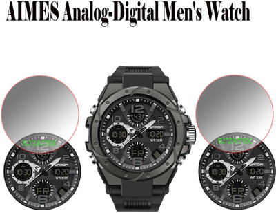 ejzatex Screen Guard for AIMES Analog Digital Mens Watch(Pack of 2)